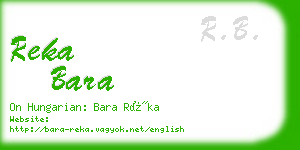 reka bara business card